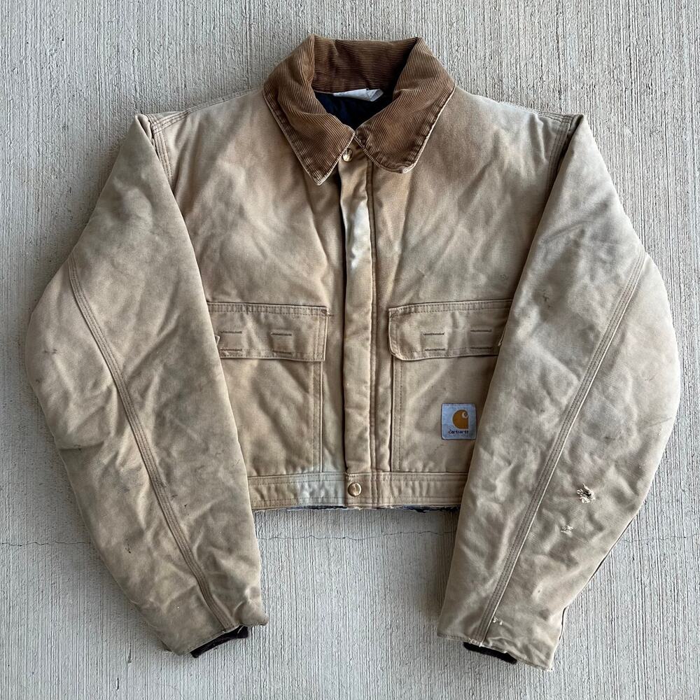 Carhartt brown cropped Detroit style work wear jacket